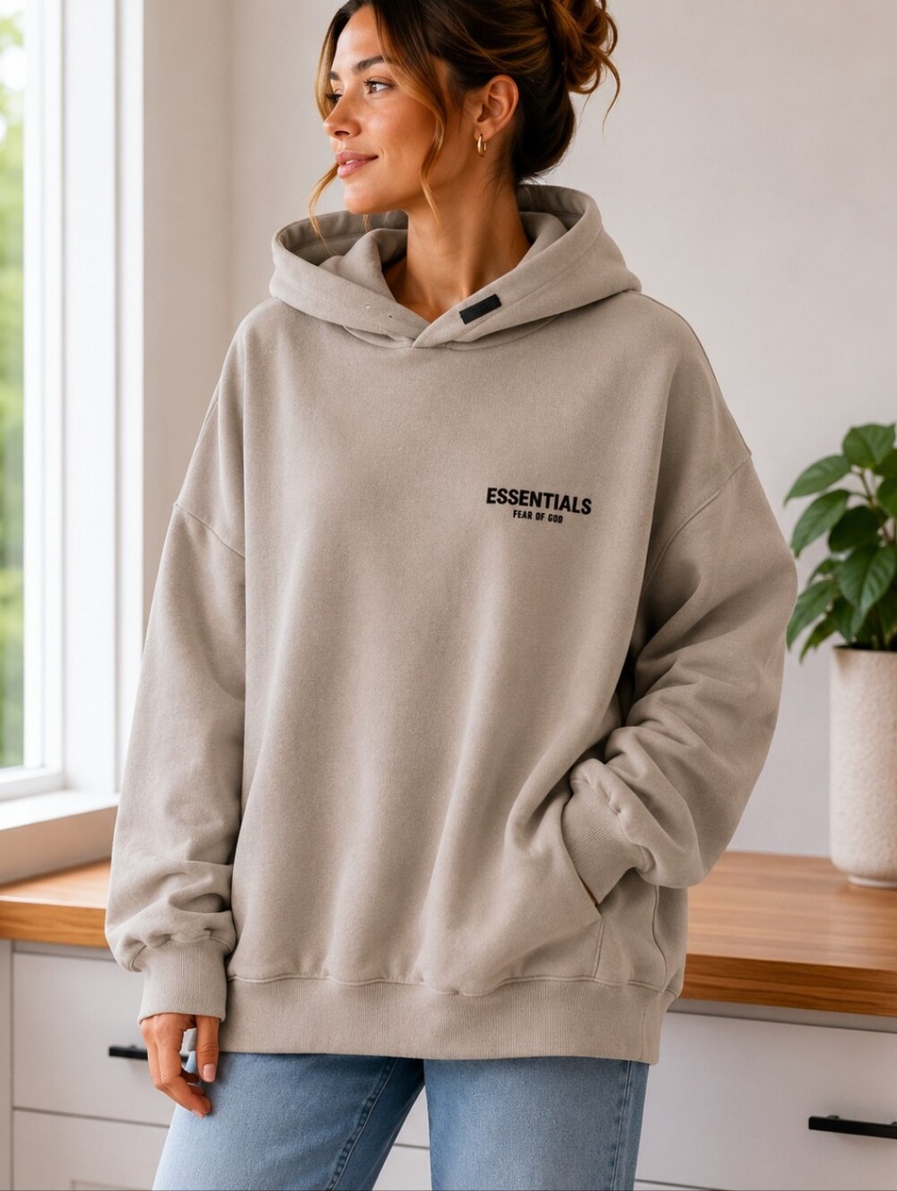 Fear of God Essentials NWoT Hoodie in Taupe